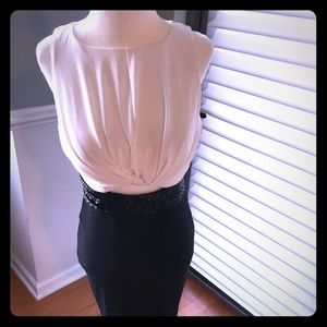 NWT black and white mac duggal cocktail dress